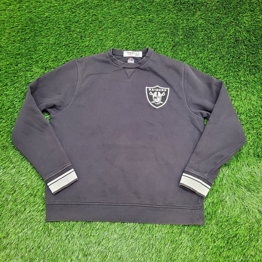 Las-Vegas Raiders Sweatshirt Large 23x25 Cropped Black